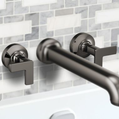 Click here to see Brizo HX70406-BNX Brizo Metal Cross Handle Kit for Kintsu Wall Mount Tub Filler, Brilliance Black Onyx - HX70406-BNX