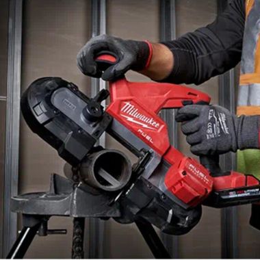 Click here to see Milwaukee 2829-20 Milwaukee M18 FUEL Brushless Cordless Compact Bandsaw with 8/10 TPI Blade (Tool-Only) - 2829-20 