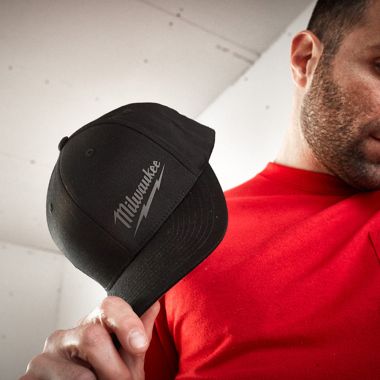 Click here to see Milwaukee 504B-LXL Milwaukee Large/XL Black Fitted Hat with 3-1/2