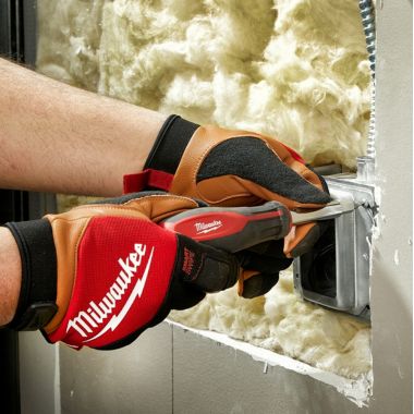 Click here to see Milwaukee 48-73-0020 Milwaukee Small Leather Performance Gloves with Hook and Loop Closure and SMARTSWIPE Touchscreen Compatible Fingertips- 48-73-0020 