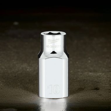 Click here to see Milwaukee 45-34-9111 Milwaukee 10mm Metric 6-Point Socket with 1/2
