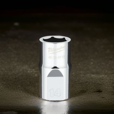 Click here to see Milwaukee 45-34-9115 Milwaukee 14mm Metric 6-Point Socket with 1/2