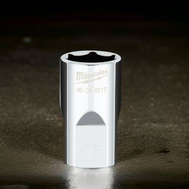 Click here to see Milwaukee 45-34-9117 Milwaukee 16mm Metric 6-Point Socket with 1/2