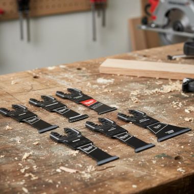 Click here to see Milwaukee 49-10-9112 Milwaukee OPEN-LOK 6-Piece Oscillating Multi-Tool Blade Kit for Wood, Hardwood, and Multi-Material - 49-10-9112 