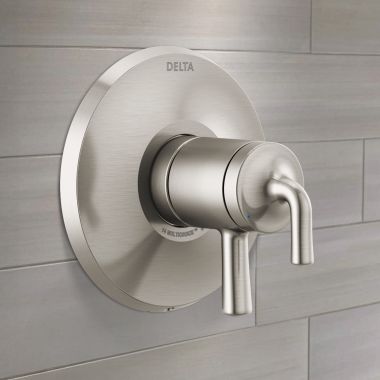 Click here to see Delta T17033-SS Delta Kayra Monitor 17 Series Valve Only Trim, Pressure Balance, Two Lever Handles, ADA-Compliant, Stainless - T17033-SS
