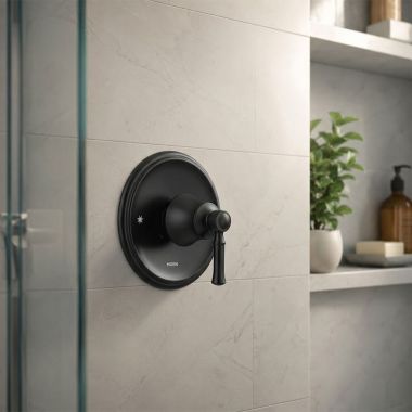 Click here to see  T2181BL Moen Dartmoor Posi-Temp Single-Handle Valve Trim, Matte Black - T2181BL