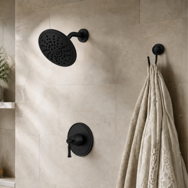 Click here to see  T2282EPBL Moen Dartmoor Posi-Temp Single-Handle Shower Trim, 1.75 GPM, Matte Black - T2282EPBL