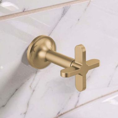 Click here to see  HX5875-GL Brizo Odin Cross Handle Kit for Wall-Mount Bathroom Faucets, Brilliance Luxe Gold - HX5875-GL