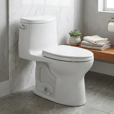 Click here to see  MS604124CEFG#01 TOTO UltraMax II Elongated One-Piece Toilet with SS124 SoftClose Seat, 1.28 GPF, CEFIONTECT, Cotton White - MS604124CEFG#01