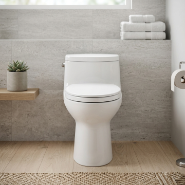 Click here to see Toto MS634124CEFG#01 TOTO Supreme II One-Piece Elongated Toilet with SS124 SoftClose Seat, 1.28 GPF, Cefiontect, Cotton White - MS634124CEFG#01 