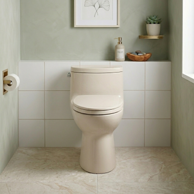 Click here to see Toto MS634124CEFG#03 TOTO Supreme II One-Piece Elongated Toilet with SS124 SoftClose Seat, 1.28 GPF, Cefiontect, Bone - MS634124CEFG#03