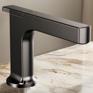 Click here to see Brizo 65006LF-BNX Brizo Kintsu Single-Handle Deck-Mount Lavatory Faucet, 1.5 GPM, Brilliance Black Onyx - 65006LF-BNX
