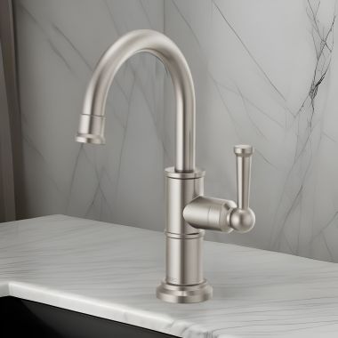 Click here to see Brizo 61325LF-C-SS Brizo Artesso Single-Handle Cold Water Beverage Faucet, DIAMOND Seal, Lever Handle, ADA, 1.5 GPM, Brilliance Stainless - 61325LF-C-SS