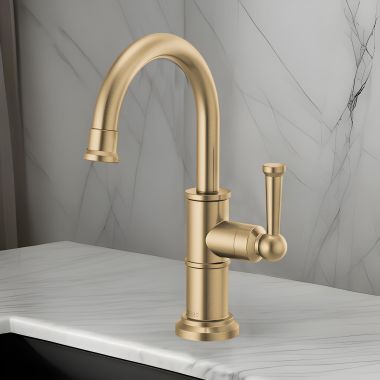 Click here to see Brizo 61325LF-C-GL Brizo Artesso Single-Handle Cold Water Beverage Faucet, DIAMOND Seal, Lever Handle, ADA, 1.5 GPM, Brilliance Luxe Gold - 61325LF-C-GL