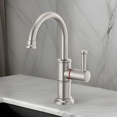 Click here to see Brizo 61325LF-H-SS Brizo Artesso Single-Handle Instant Hot Faucet, Less Tank and Filter, Lever Handle, 1.0 GPM, Brilliance Stainless - 61325LF-H-SS