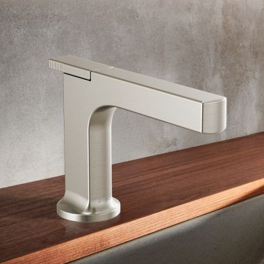 Click here to see Brizo 65006LF-NK-ECO Brizo Kintsu Single-Handle Deck-Mount Lavatory Faucet, 1.2 GPM, Brilliance Luxe Nickel - 65006LF-NK-ECO