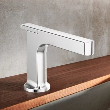 Click here to see Brizo 65006LF-PC-ECO Brizo Kintsu Single-Handle Deck-Mount Bathroom Faucet, 1.2 GPM, Polished Chrome - 65006LF-PC-ECO