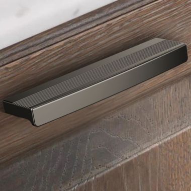 Click here to see Brizo 699107-BNX Brizo Kintsu Rectangular Metal Bin Pull, Brilliance Black Onyx - 699107-BNX