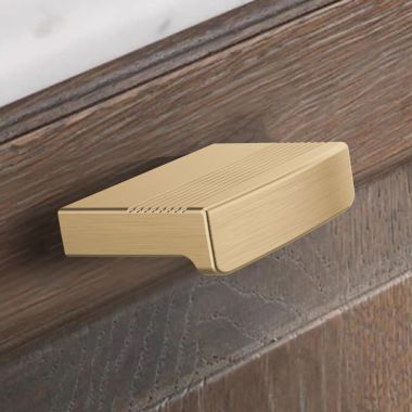 Click here to see Brizo 699207-GL Brizo Kintsu Rectangular Metal Bin Knob, Brilliance Luxe Gold - 699207-GL