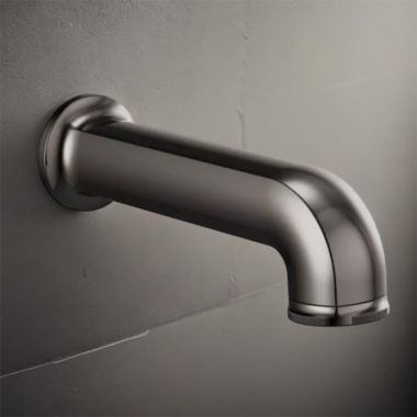 Click here to see Brizo 73506-BNX Brizo Kintsu Wall-Mount Brilliance Black Onyx Tub Spout with Pull-Down Diverter, Solid Brass, 1/2-inch Connection Size - 73506-BNX
