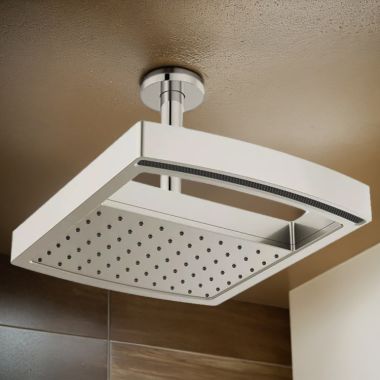 Click here to see Brizo 81406-NK Brizo Kintsu 14” Dual Waterway Multi-Function Raincan Shower Head, Touch-Clean, WaterSense, 1.75 GPM, Brilliance Luxe Nickel - 81406-NK