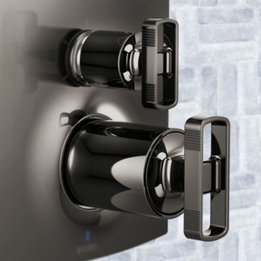 Click here to see Brizo HK75P06-BNX Brizo Kintsu Pressure Balance Valve with Integrated Diverter Trim Knob Handle Kit, Brilliance Black Onyx - HK75P06-BNX