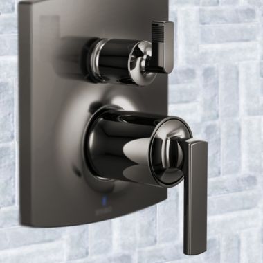 Click here to see Brizo HL75P06-BNX Brizo Kintsu Pressure Balance Valve with Integrated Diverter Trim Lever Handle Kit, Brilliance Black Onyx - HL75P06-BNX