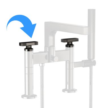 Click here to see Brizo RP101559BNX Brizo Kintsu Tub Filler Faucet Knob Handle Kit, Brilliance Black Onyx - RP101559BNX