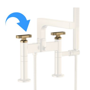 Click here to see Brizo RP101559GL Brizo Kintsu Tub Filler Faucet Knob Handle Kit, Brilliance Luxe Gold - RP101559GL