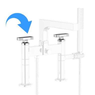 Click here to see Brizo RP101559PC Brizo Kintsu Tub Filler Faucet Knob Handle Kit, Polished Chrome - RP101559PC