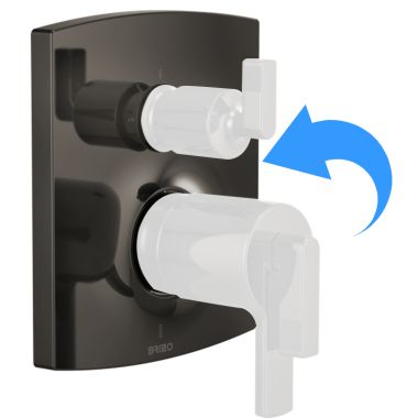 Click here to see Brizo RP101602BNX Brizo Kintsu 3 Function Escutcheon Assembly and Valve Seal, Brilliance Black Onyx - RP101602BNX