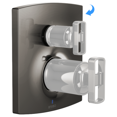 Click here to see Brizo RP101608BNX Brizo Kintsu 3 Function Escutcheon Assembly and Valve Seal, Brilliance Black Onyx - RP101608BNX