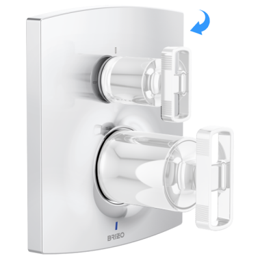 Click here to see Brizo RP101608PC Brizo Kintsu 3 Function Escutcheon Assembly and Valve Seal, Polished Chrome - RP101608PC