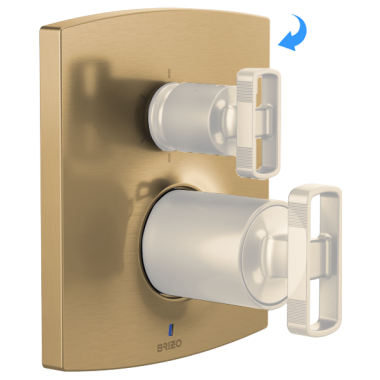 Click here to see Brizo RP101609GL Brizo Kintsu 6 Function Escutcheon Assembly and Valve Seal, Brilliance Luxe Gold - RP101609GL