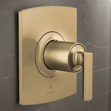 Click here to see Brizo T60P006-GLLHP Brizo Kintsu and Allaria Pressure Balance Valve Trim, 6.3 GPM, ADA-Compliant, Brilliance Luxe Gold - T60P006-GLLHP