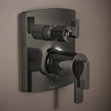 Click here to see Brizo T75506-BNXLHP Brizo Kintsu and Allaria TempAssure Thermostatic Valve Trim with Integrated Three Function Diverter, Brilliance Black Onyx - T75506-BNXLHP