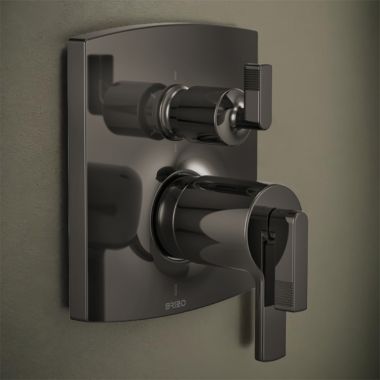 Click here to see Brizo T75606-BNXLHP Brizo Kintsu and Allaria TempAssure Thermostatic Valve Trim with Six Function Diverter, Brilliance Black Onyx - T75606-BNXLHP