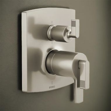 Click here to see Brizo T75606-NKLHP Brizo Kintsu and Allaria TempAssure Thermostatic Valve Trim with Six Function Diverter, Brilliance Luxe Nickel - T75606-NKLHP