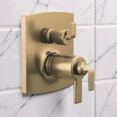 Click here to see  T75606-GLLHP Brizo Kintsu and Allaria TempAssure Thermostatic Valve Trim with Six Function Diverter, Brilliance Luxe Gold - T75606-GLLHP