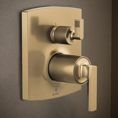 Click here to see Brizo T75P506-GLLHP Brizo Kintsu and Allaria Pressure Balance Valve Trim with Integrated Three Function Diverter, Brilliance Luxe Gold - T75P506-GLLHP