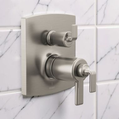 Click here to see  T75606-NKLHP Brizo Kintsu and Allaria TempAssure Thermostatic Valve Trim with Six Function Diverter, Brilliance Luxe Nickel - T75606-NKLHP