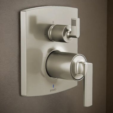Click here to see Brizo T75P506-NKLHP Brizo Kintsu and Allaria Pressure Balance Valve Trim with Integrated Three Function Diverter, Brilliance Luxe Nickel - T75P506-NKLHP