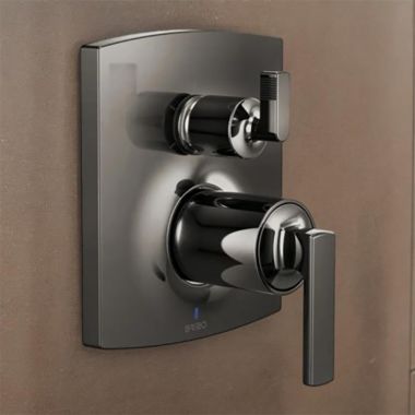 Click here to see Brizo T75P606-BNXLHP Brizo Kintsu and Allaria Pressure Balance Valve Trim with Integrated Six Function Diverter, Brilliance Black Onyx - T75P606-BNXLHP