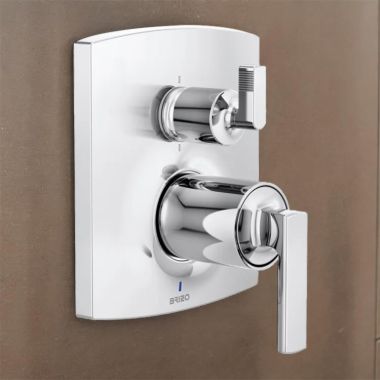 Click here to see Brizo T75P606-PCLHP Brizo Kintsu and Allaria Pressure Balance Valve Trim with Integrated Six Function Diverter, Polished Chrome - T75P606-PCLHP