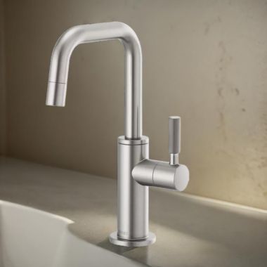 Click here to see Brizo 61353LF-C-SS Brizo Litze Single-Handle Beverage Faucet with Square Spout and Knurled Handle, Diamond Seal Technology, 1.5 GPM, Brilliance Stainless - 61353LF-C-SS
