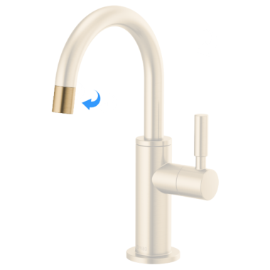 Click here to see Brizo RP101126GL Brizo Litze Spout Tip for Instant Hot Faucet, Brilliance Luxe Gold - RP101126GL