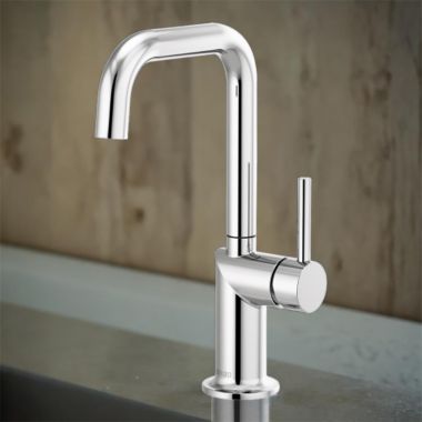 Click here to see Brizo 61065LF-PCLHP Brizo Odin Single-Handle Bar Faucet with Square Spout, Solid Brass Construction, 1.8 GPM, Polished Chrome - 61065LF-PCLHP