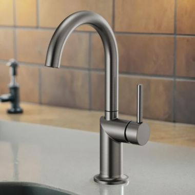 Click here to see Brizo 61075LF-SLLHP Brizo Odin Single Handle Bar Faucet with 360 Rotating Spout, ADA-Compliant, 1.8 GPM, Brilliance Luxe Steel - 61075LF-SLLHP