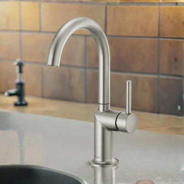 Click here to see Brizo 61075LF-SSLHP Brizo Odin Single Handle Bar Faucet With 360 Rotating Spout, ADA, 1.8 GPM, Brilliance Stainless - 61075LF-SSLHP