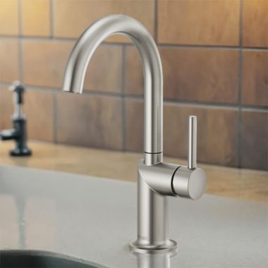 Click here to see Brizo 61075LF-SSLHP Brizo Odin Single Handle Bar Faucet with 360 Rotating Spout, ADA-Compliant, 1.8 GPM, Brilliance Stainless - 61075LF-SSLHP